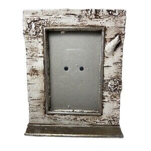 CBK Birch Bark Lodge Style Resin 4X6 Photo Frame NWT